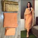 Readymade Georgette Orange Ladies Suit  thumb 1