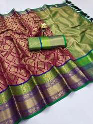 Wedding Wear Traditional Zari Silk Saree 