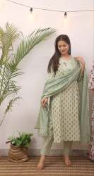 Cotton stirght Kurti set