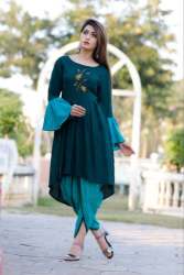 Embroidered Kurti With Dhoti for Ladies
