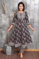 Floral Printed Anarkali Kurti Pant set