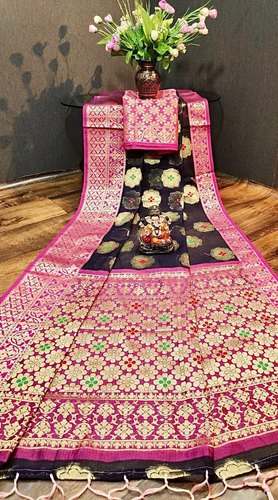 Colour threds Creation Present Silk Weaving Saree by Ankresha Creation