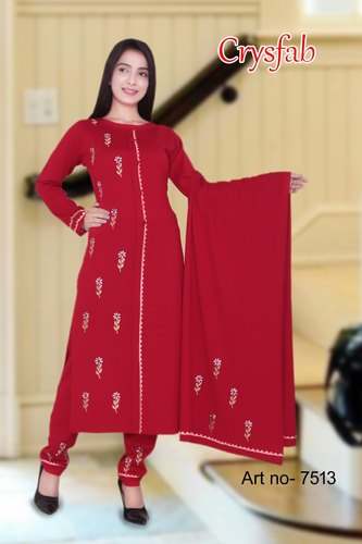 Designer Woolen Kurti by Crystal Fabrics