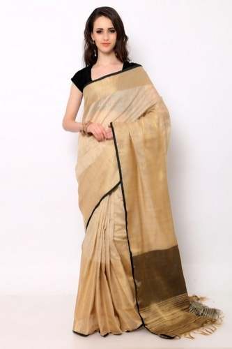 Cream Color Khadi Silk saree