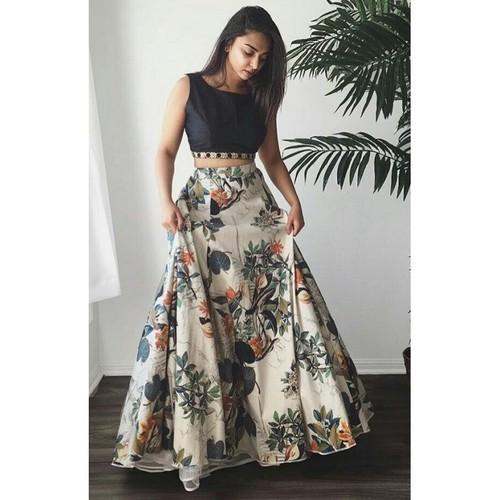Functional wear Printed crop top Lehenga