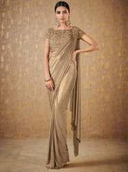 Plain Silk Ready Made Drape saree