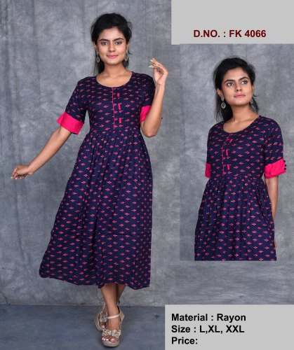 Designer Printed Anarkali Kurtis 