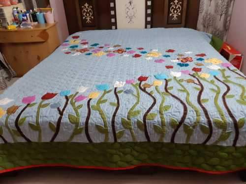 Embroidered Bed Sheet  by Lotus Crafts Exports