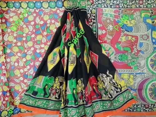 Hand Painted Kalamkari Saree