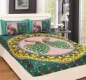 Peacock Printed Bed Sheet