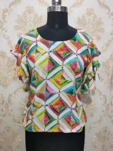 BSY Cotton Printed Tops For Girls  by Shree Hari Exports