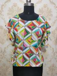 BSY Cotton Printed Tops For Girls 