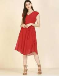 Red Georgette Western Wear