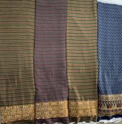 digital print  with multi color embroidery border