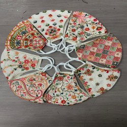 Embroidered Fancy Cotton 3 Layer Mask