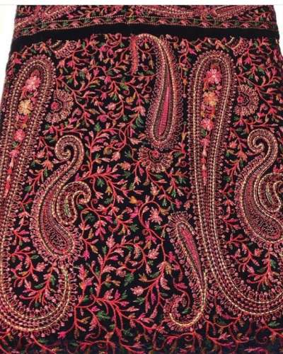 embroidery multi thread and jari work fabric