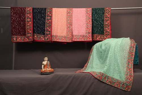 Heavy Border and Sequence Work Dupatta  