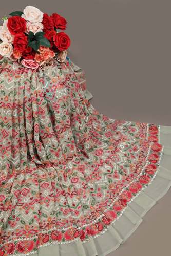 Heavy Embroidered Georgette Fabric  