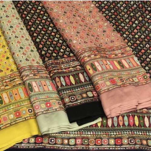 mirror embroidered fabric