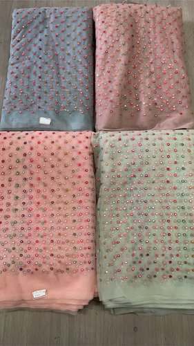 bhakti fabric studio mirror work on net fabric