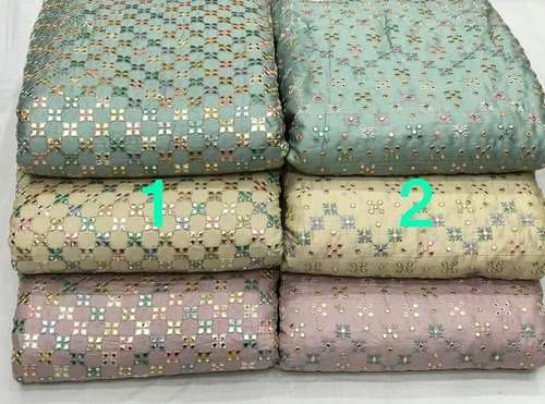 mix and match mirror work fabric