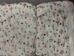 moti and sequins work on cotton 