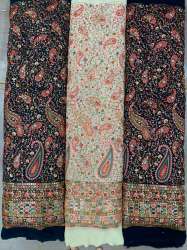 multi color thread embroidery fabric with sequins