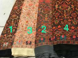 multi color thread with sequins work fabric