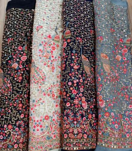 multi color thread with sequins work
