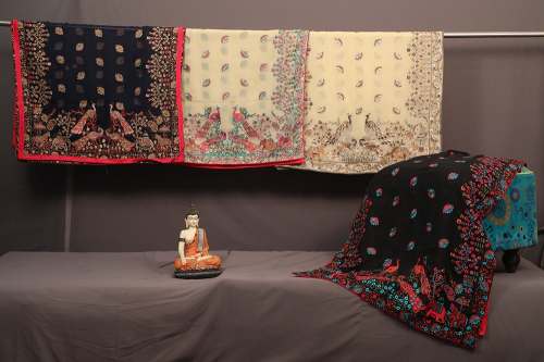 Peacock Style Embroidered Dupatta 