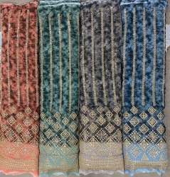 shibori digital print with embroidery work