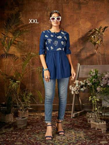 Attractive lakhanavi embroidery work ladies Tops 