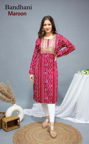 darpani Agreeable Embroidery work Side Cut Kurti