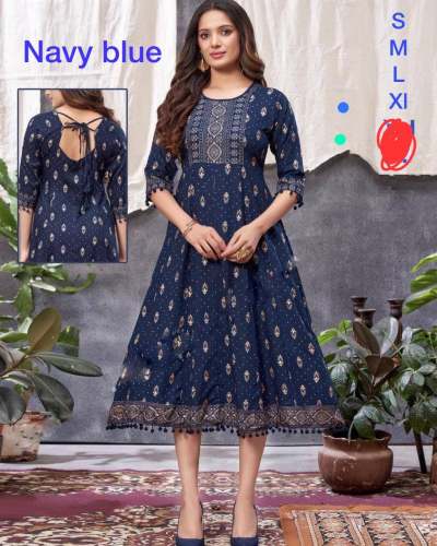 darpani Delightful heavy reyon kurti  