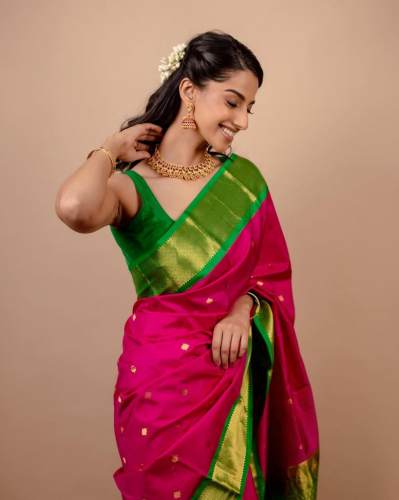 darpani Elegant SOFT LICHI SILK SAREE
