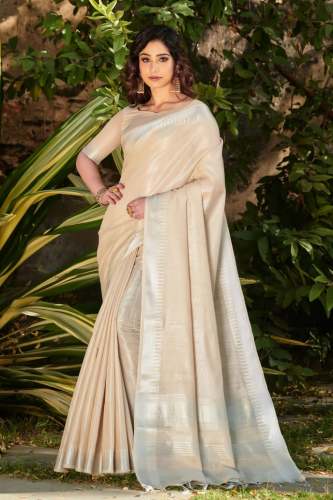 darpani FINEST LINEN TISSUE SILK SAREE