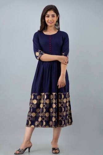 DARPANI HEAVY REYON WITH BEAUTIFUL GOLD PRINT