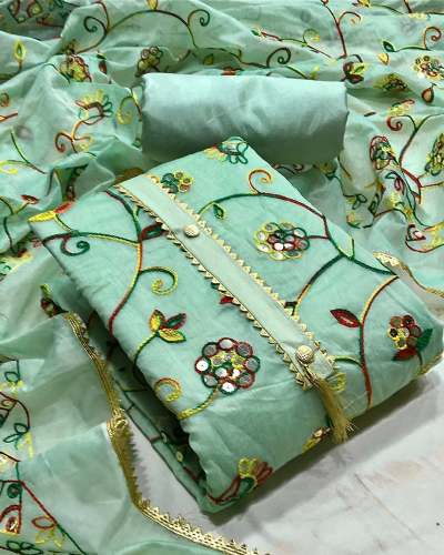 DARPANI TEXTILE Chanderi with Work 