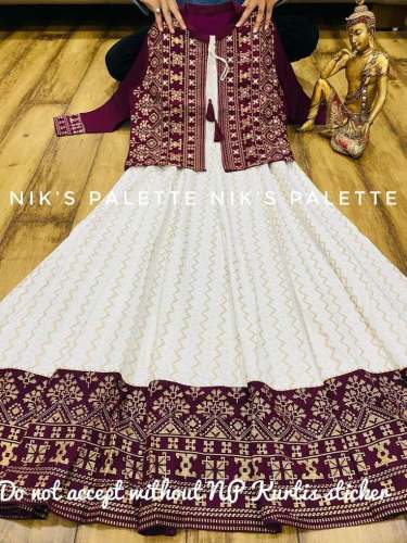 Fashionable Perfect Desigern Koti Gown set