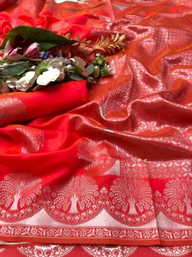 Lichi Silk With Silver Weaving Fancy Saree