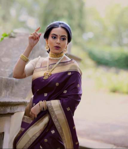 Soft Lichi Silk Cloth Pallu & Jacqard
