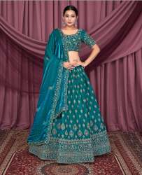 Elegant Fendy Fabric Embroidered Lehenga Choli Set  by Gajiwala Sarees
