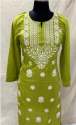 Chikankari Rayon Kurti for ladies 