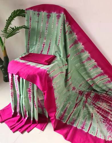 Light Green mulmul cotton Saree