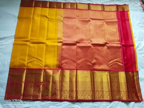 Pure Wedding wear Kanjivaram Silk Saree by Shiv And Gayatri Associates