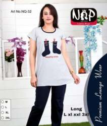 Ladies Cotton Printed Night Suit