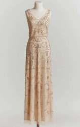 Beautiful Western Wear Sleeveless Beaded Dress 