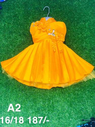 Sunny Yellow Kids Girl Frock A2