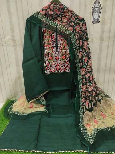 Kashmiri Embroidery Uppada Silk Suits by Lakshay Creation