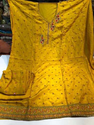 Designer Uppara Silk Embroidered Suit by Nidhi Textile